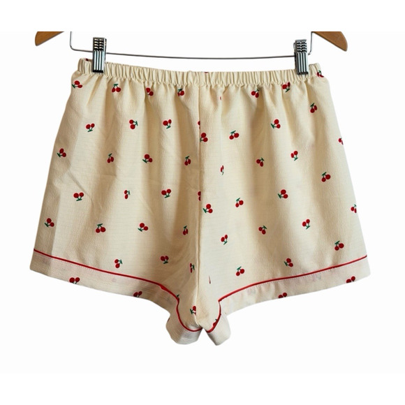 Summer I Turned Pretty Sleep Shorts Pajamas Womens Size Large Cherries Lounge - Picture 2 of 7